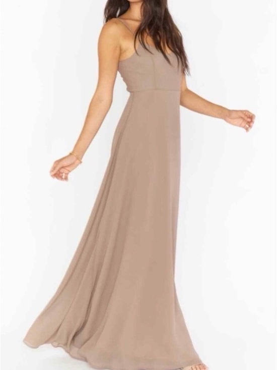 Show Me Your MuMu Dresses & Skirts - Show Me Your MuMu Taupe Spaghetti-Strap Faith Maxi Dress